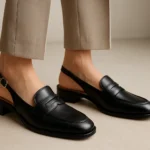 Mocassini slingback: l'ibrido elegante da indossare anche con calzini