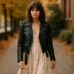 Giacca biker e vestito: 5 outfit autunno nello stile indie sleaze
