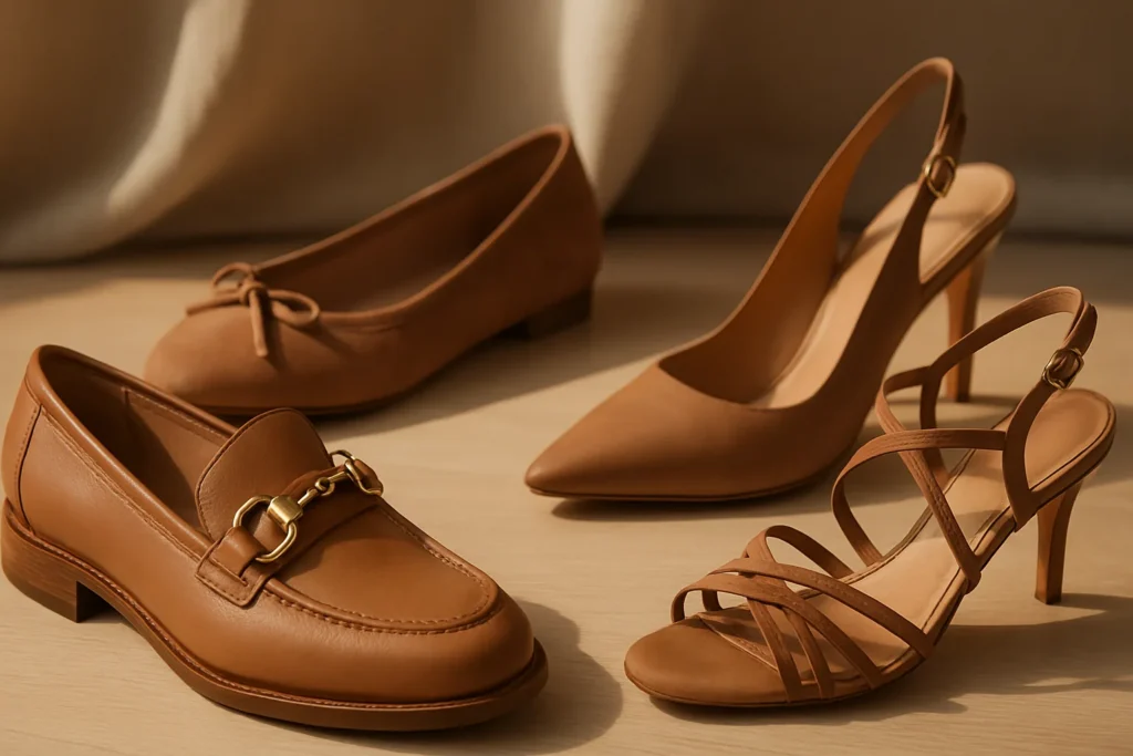 Scarpe moda Primavera-Estate 2025: le tendenze indossate dalle celebrity e il colore Mocha Mousse di Pantone