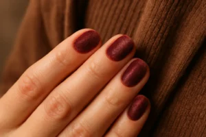 Unghie corte effetto velluto: la manicure lussuosa e sensuale dell'autunno 2026